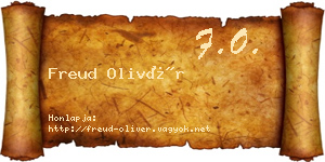 Freud Olivér névjegykártya