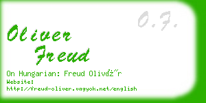 oliver freud business card